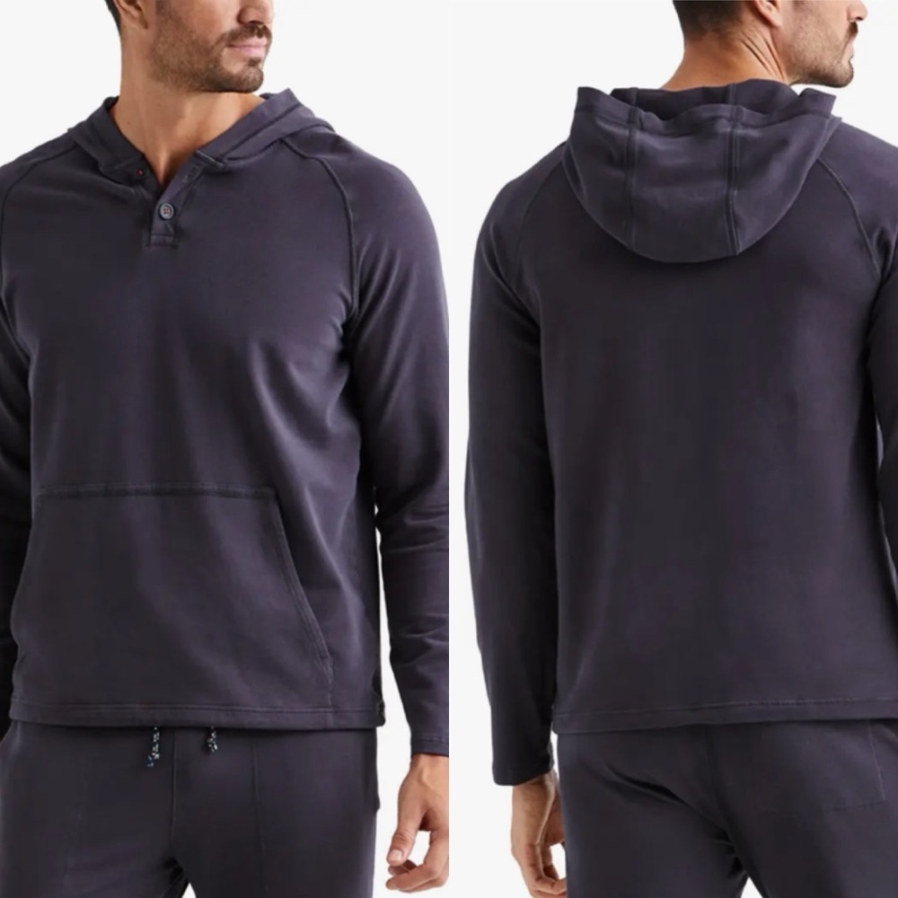 RHONE Bolinas Henley Hoodie Comfort Beachy Athleisure Beachy Size Medium